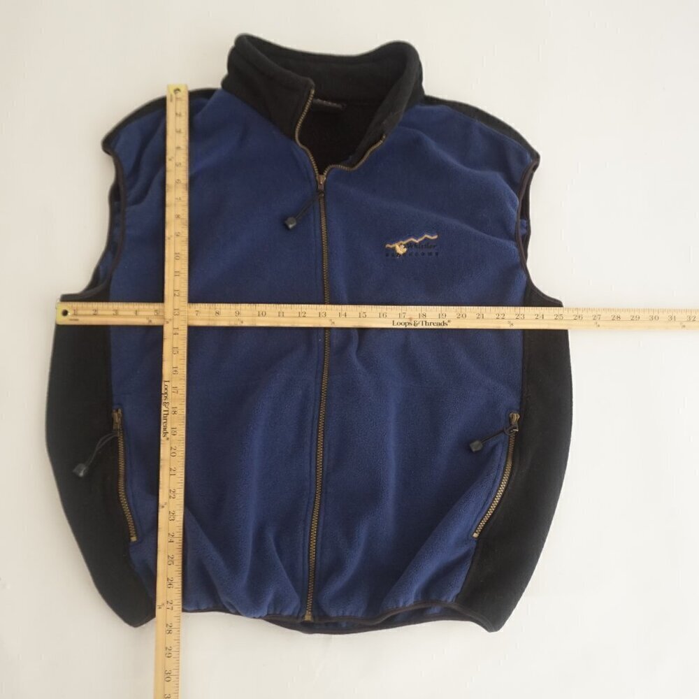 Vintage Storm Tech Navy Black Whistler Beachcomb Fleece Zip Up Vest Size 2XL